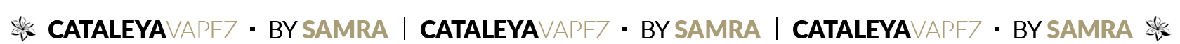 Banner mit dem Logo von Cataleya Vapez by Samra.
